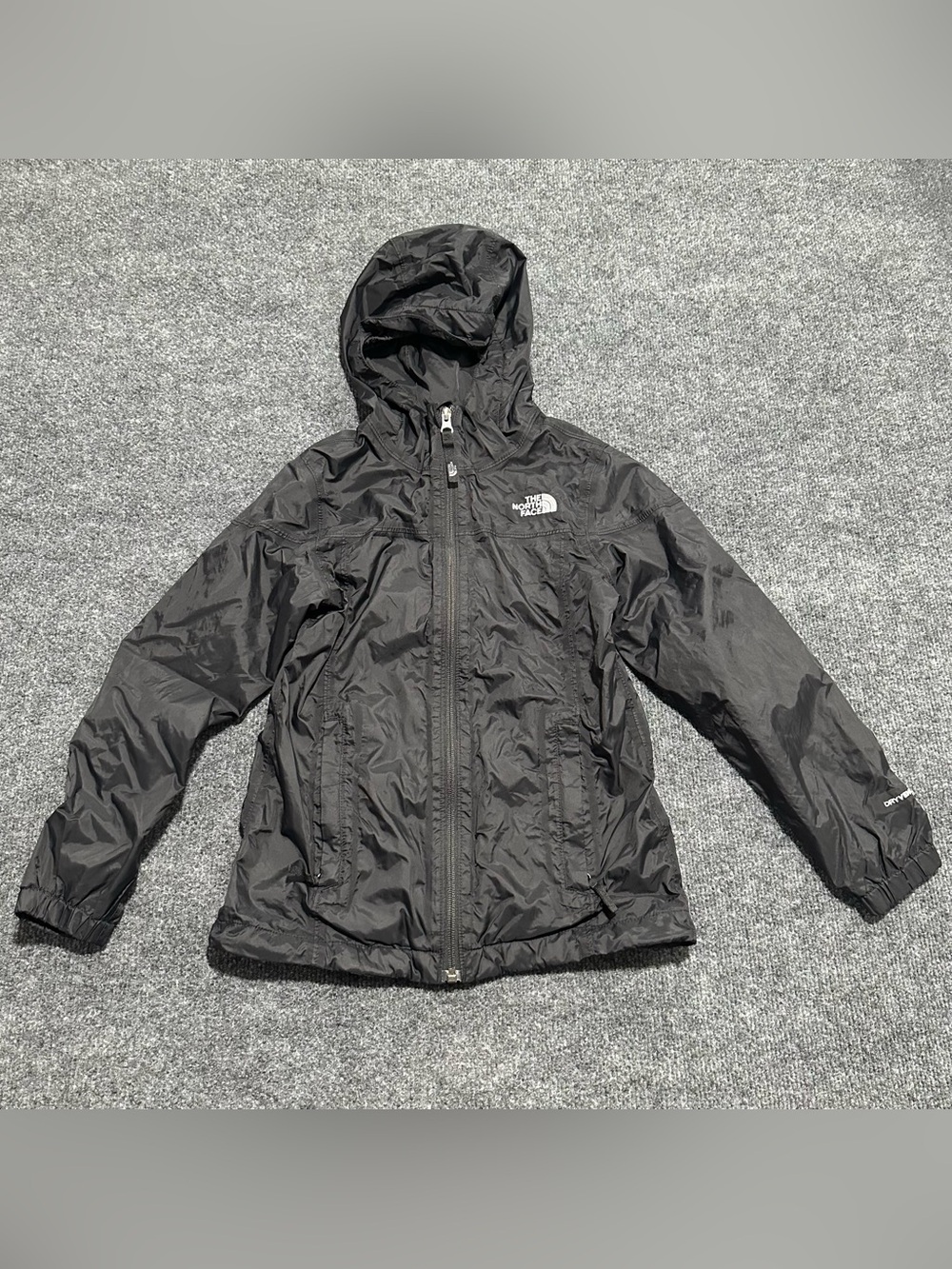 The North Face Kids Black Hooded Rain Jacket